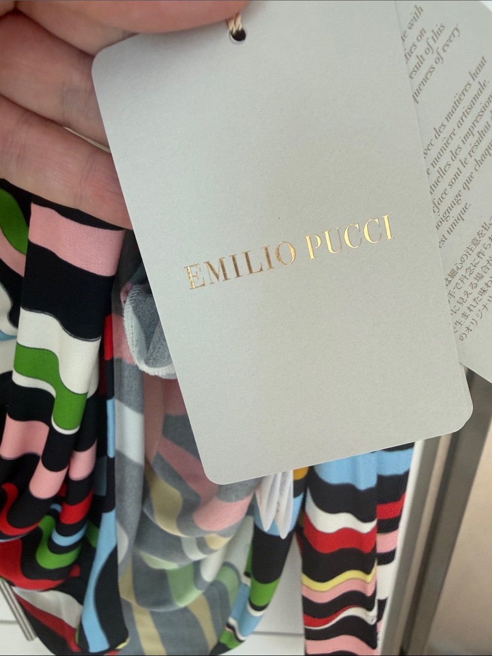 Emilio Pucci Multicolor Swirl Print Long Sleeve Top - Picture 6 of 7